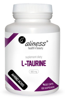 L-Taurine 800 mg Vege Aliness, 100 kaps. Krótki termin: 01,2026