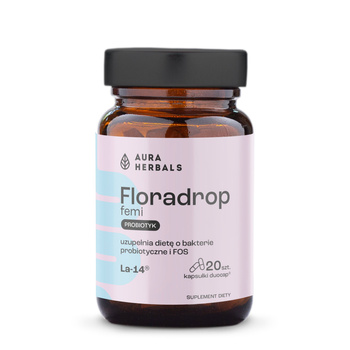 Floradrop femi probiotyk Aura Herbals, 20 kapsułek