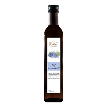 Olej z czarnuszki zimnotłoczony Olvita, 500 ml