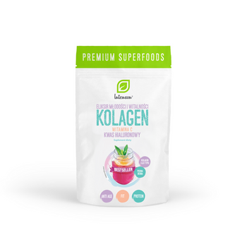 Kolagen z witaminą C i kwasem hialuronowym w proszku Intenson, 250g