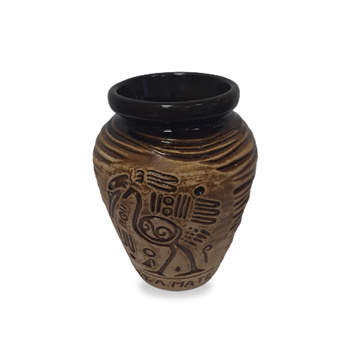 Matero ceramiczne Aztek brąz Intenson, 240 ml