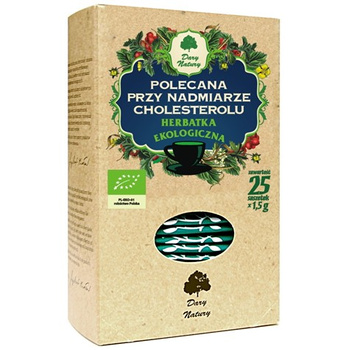 Herbatka polecana przy nadmiarze cholesterolu EKO Dary Natury, 25x1,5g