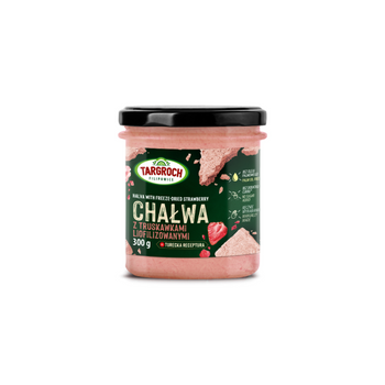 Chałwa z truskawkami bez cukru Targroch, 300g. Data ważności: 15,11,2025