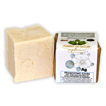 Mydło potasowe kostka ze srebrem Powrót do Natury, 100 g