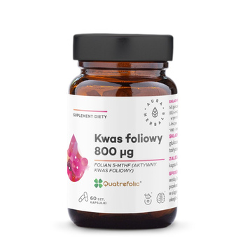 Kwas foliowy 800 µg Ouatreforlic® Aura Herbals, 60 kaps.