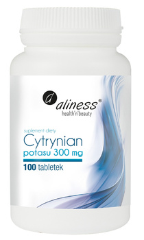 Cytrynian Potasu 300 mg Vege Aliness, 100 tab.