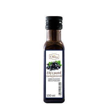 Olej z pestek czarnej porzeczki zimnotłoczony Olvita, 100 ml