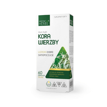 Kora Wierzby Medica Herbs, 60 kapsułek.