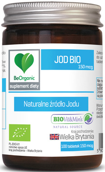 Jod BIO BeOrganic, 100 tabletek