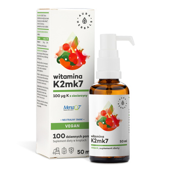 Witamina K2 100 mcg Vegan Aura Herbals, krople 50 ml