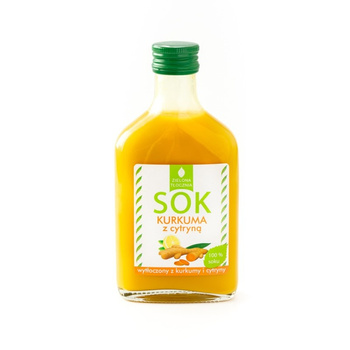 Sok kurkuma z cytryną 100% Zielona Tłocznia, 200 ml.