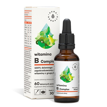 Witamina B Complex w kroplach Aura Herbals, 30 ml