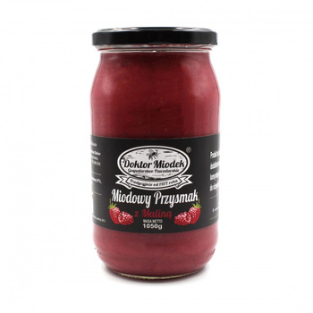 Miodowy Przysmak z maliną Doktor Miodek, 1050g