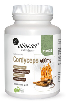 Cordyceps 40/7/0,2/0,01,400mg Vege Aliness, 90 kaps.