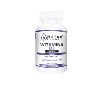 Witamina D3 Max 4000 IU Natur Planet, 60 tabletek