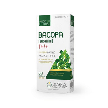 Bacopa Brahmi Forte Medica Herbs, 80 kapsułek.