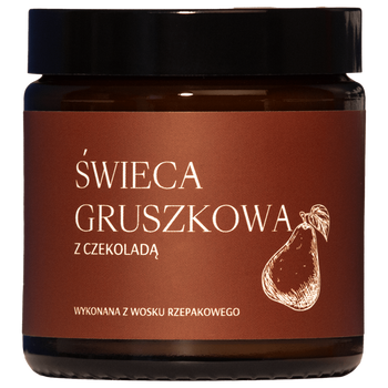 Świeca gruszkowa z czekoladą Mglife, 120ml
