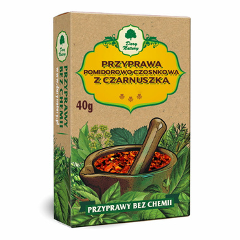 Przyprawa pomidorowo-czosnkowa z czarnuszką Dary Natury, 40 g