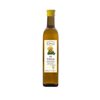 Olej z krokosza barwierskiego zimnotłoczony Olvita, 500 ml