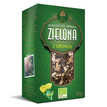 Herbata Zielona z opuncją EKO Dary Natury, 80g