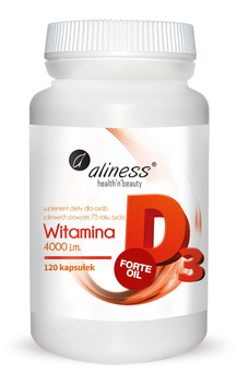 Witamina D3 Forte Oil 4000 j.m Aliness, 120 kaps.