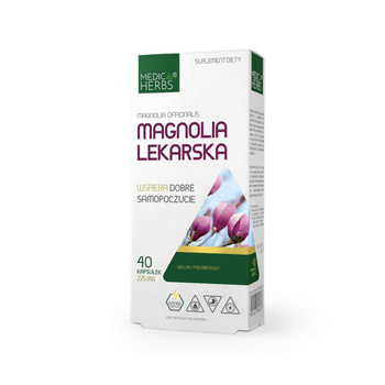 Magnolia Lekarska Medica Herbs Spokój Redukcja Stresu Wsparcie Snu 40 kaps