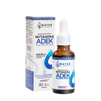 Witamina A+D+E+K krople Natur Planet, 30 ml