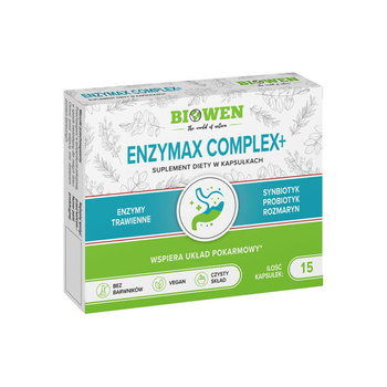 Enzymax Complex+ Biowen, 15 kapsułek