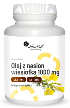 Olej z nasion wiesiołka9%/85%500 mg Aliness, 90 kaps.