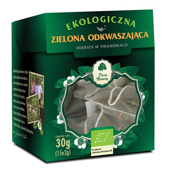 Herbata Zielona Odkwaszająca EKO Dary Natury, 15x2g