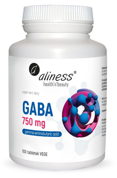 GABA 750 mg Vege Aliness, 100 kaps.