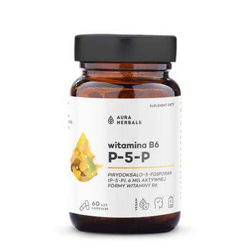 Witamina B6 P-5-P 6 mg Aura Herbals, 60 kapsułek