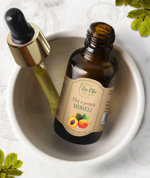Olej z pestek moreli - zimnotłoczony, nierafinowany BioOlja, 50ml