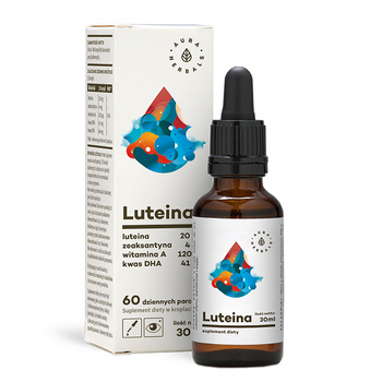 Luteina + Witamina A + DHA + Zeaksantyna Aura herbals, 30 ml
