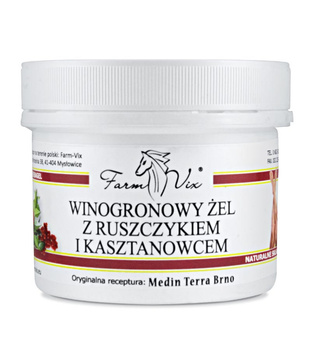 Winogronowy Żel z Ruszczykiem i Kasztanowcem Farm-Vix, 150ml
