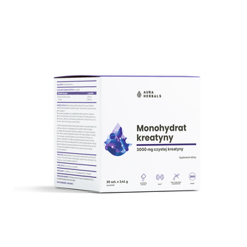 Kreatyna, monohydrat Aura Herbals, saszetki 30 x 3,41 g