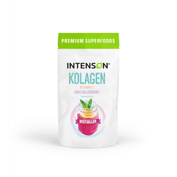 Kolagen z witaminą C i kwasem hialuronowym w proszku Intenson, 60g