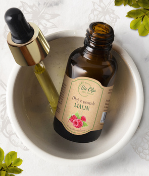 Olej z pestek malin - nierafinowany, zimnotłoczony BioOlja, 50ml