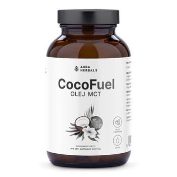 Coco Fuel, Olej MCT 2000 mg Aura Herbals, 100 kapsułek