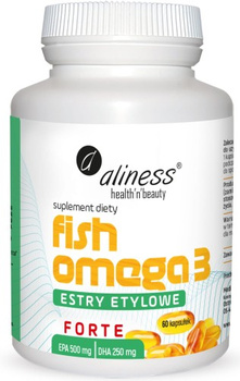 Fish Omega 3 FORTE Estry 500/250mg Aliness, 60 kapsułek