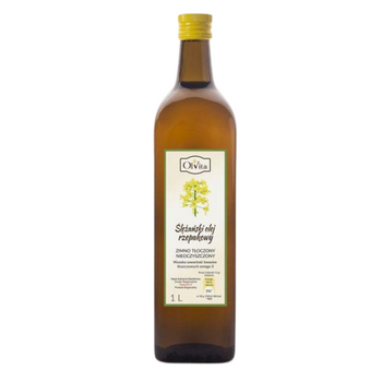 Ślężański olej rzepakowy zimnotłoczony Olvita, 1000 ml