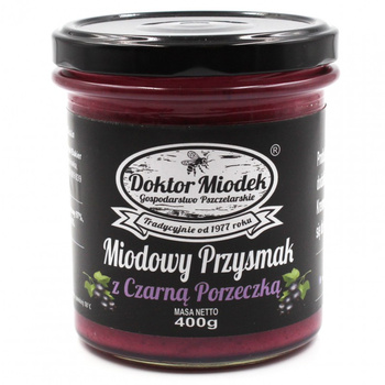 Miodowy Przysmak z czarną porzeczką Doktor Miodek, 400g