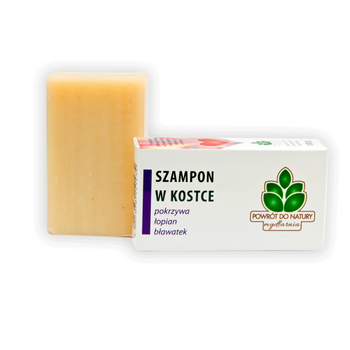 Szampon w kostce Pokrzywa Łopian Bławatek Powrót do Natury, 100 g