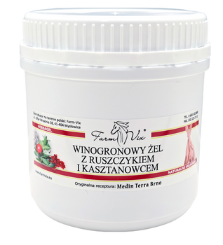 Winogronowy żel z ruszczykiem i kasztanowcem Farm-Vix, 600g