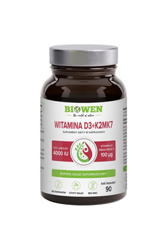 Witaminy D3 + K2MK7 Biowen, 90 kapsułek