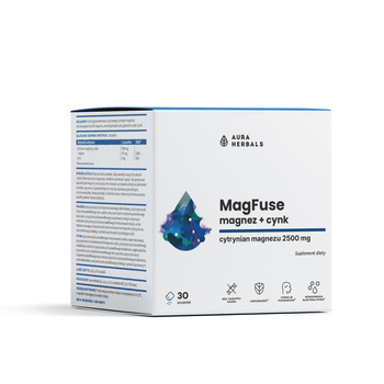 MagFuse: magnez + cynk Aura Herbals, saszetki 30 szt.