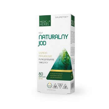 Naturalny Jod 15 mg Medica Herbs Tarczyca Metabolizm Witalność 80 kaps
