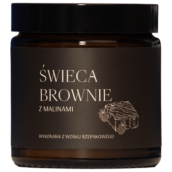 Świeca Brownie z malinami Mglife, 120ml