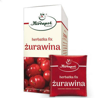 Herbatka Fix ŻURAWINA w kopertkach Herbapol Kraków 20x2,5g