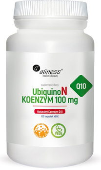 UbiquinoN Naturalny KOENZYM Q10 100mg Vege Aliness, 100 kaps.